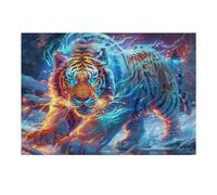 Bengal Tiger 300 Piece Complete Jigsaw Puzzle Set Wildlife Teens Beginners Mind Relaxation Puzzle Fans Group Play Anniversary Fathers Gift Thick Cardboard 300 PCS
