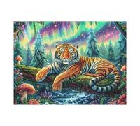 Bengal Tiger 500 Piece Complete Jigsaw Puzzle Set Wildlife Teens Beginners Educational Challenge Puzzle Fans Group Play Anniversary Creativity & Gift Giving 500 PCS