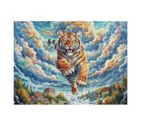 Bengal Tiger 500 Piece Complete Jigsaw Puzzle Set Wildlife Teens Beginners Educational Challenge Puzzle Fans Group Play Anniversary Creativity & Gift Giving 500 PCS