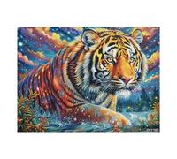 Bengal Tiger 500 Piece Count Jigsaw Puzzle Set Wildlife For Adults Teens 14+ Concentration Training Indoor Game Family Game Night Rigid Cardboard 500 PCS