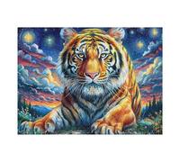 Bengal Tiger 500-piece Jigsaw Puzzle Bundle Wildlife Family Puzzle Lovers Brain Training Mindful Activity Spring Gift Durable Cardboard 500 PCS