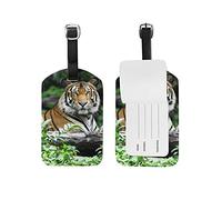 Bengal Tiger Luggage Tags Leather ID Label for Kids Boy Girl 1 Piece