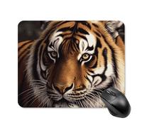 Bengal Tiger Mouse Pad with Stitched Edge, Premium Mousepad Washable Cloth, Non-SlipRubber Mouse Mat Perfect Design for Gaming, Laptop, Office Work