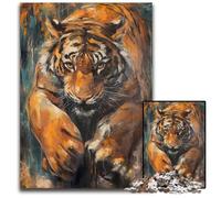 Bengal Tiger Mysterious 1000 Piece Jigsaw Challenging Puzzles Challenging Brain Teaser for Teenagers Family Game Night Fun 1000 PCS(75x50cm)