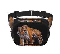 Bengal Tiger Pattern trendy fashionable waist bag, unisex travel sports messenger bag