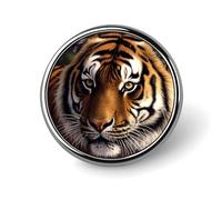 Bengal Tiger Round Badge Exquisite and Fashionable Appearance Metal Emblem Round Button Pins for Clothing Bags Hat Decoration Jewelry Gift