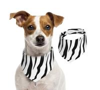 Bengal Tiger Texture Printed,Dog Bandanas Cotton Pet Scarf Adjustable Bibs for Pet,L