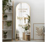 Bengali Biye Bari Wedding Sign | Mirror Sticker Decal | Bengali Wedding Decor | Elegant Entrance Sign BE1 (H70xW40cm)