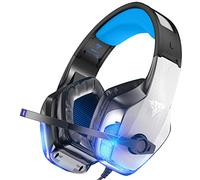Bengoo V-4 Gaming Headset for Xbox One, PS4, PC, Controller, Noise Cancelling Over Ear Headphones with Mic, LED Light Bass Surround Soft Memory Earmuffs for PS2 Mac