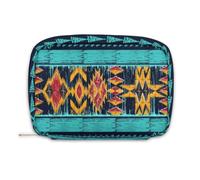 BENGRONGAE Fresh Green Leaves Makeup Bag Zipper Pouch Travel Cosmetic Organizer for Women Eucalyptus Travel Toiletry Bag Waterproof Shaving Bag for Men Travel Toiletries, Teal Boho Style