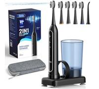 Benhip Water Flosser & Sonic Toothbrush Combo - Electric Toothbrush 3 Toothbrush Modes & 5 Adjustable Flossing Speed for Complete Oral Care - IPX7 Waterproof, Fast Charging, Portable Travel Case