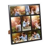 Benhurb Photo Frames Multiple Pictures, Family Multi Picture Frame for Wall Decor and Tabletop, Picture Frames for Multiple Pictures, Collage Photo Frame Set Displays Seven 4x6 Photos (Black)
