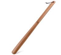 Beniaflow Wooden Shoe Horn Long Handle For Seniors 29.53Inch（75Cm），Fas - Grade Walnut Wood Extra Long Handled Shoehorn For Men And Women，Elderly Must Haves, Black Walnut Wood, 29.5inch/75cm