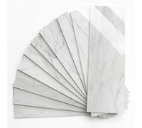 BeNice Marble Self Adhesive Wall Tiles Subway Stickers,Splashbacks for Kitchen Bathroom Individual Sticky Panels Large(16tiles,Grey Line)