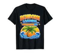 Benidorm Loading Holiday Countdown Design Value Graphic T-Shirt, Men, Black, L
