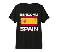 Benidorm Spain Flag Design Proud Spanish Flag Premium T-Shirt