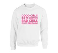 Benidorm Sweatshirt, Bad Boys Go to Benidorm Jumper, adventure Holiday design tee top(L, White)