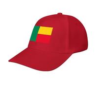 Benin Flag Baseball Cap,Summer Adjustable Classic Low Profile Hat for Men Women,The Ultimate Accessory for Outdoor Activies Red
