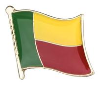 Benin Flag Lapel Pin - 1.9 x 1.6 cm Enamel Badge - Green, Yellow, and Red National Emblem Brooch - Pride of West Africa