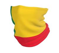 Benin Flag Pattern Multifunctional Elastic Neck Warmer Scarf Adjustable Balaclava Outdoor Essential Soft Skin-Friendly Anti-Static Police Military Use Outdoor Sports Multifunctional Mask
