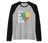 Benin Heart Beninese Roots It's in My DNA Beninese Pride Raglan Baseball Tee