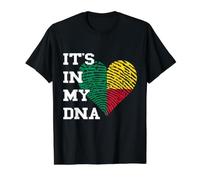 Benin Heart Beninese Roots It's in My DNA Beninese Pride Value Graphic T-Shirt, Men, Black, S