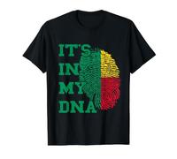 Benin It's in My DNA Thumbmark Beninese Flag Beninese Roots Value Graphic T-Shirt, Men, Black, M