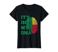 Benin It's in My DNA Thumbmark Beninese Flag Beninese Roots Value Graphic T-Shirt, Women, Black, XL