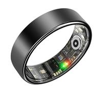 BENIO Ring Gen 2 Smart Ring, Step/Sleep/Blood Oxygen/Heart Rate Tracker for Women Men, Higher Waterproof Rating 5ATM Fitness Tracker,No Subscription Fee,for iPhone and Android (Size 9, Black)