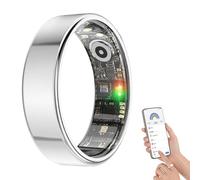 BENIO Smart Ring for Women & Men, Health Tracker with Sleep，Exercise Monitoring, iOS&Android Compatible, IP68 Waterproof, No Subscription, Sliver 13#