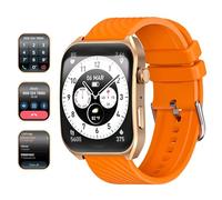 BENIO Smart Watches for Men (Answer/Make Calls),2.04" AMOLED Curved Display,Mens Smart Watch with Heart Rate/Sleep/SpO2 Monitor,140+ Sport Modes,Mens Fitness Watch for Android & iPhone,Orange