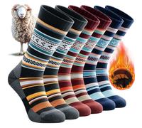 Benirap Mens Thermal Socks Merino Wool Socks Winter Thick Warm Sock Cushioned Moisture Wicking Athletic Sock for Hiking Walking Work Outdoor Sports, 3 Pairs