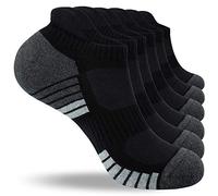 Benirap Mens Tranier Socks Cushioned Running Socks, Anti-Blister Cotton Ankle Sports Sock for Men Women Low Cut Breathable Athletic Sock(6 Pairs)
