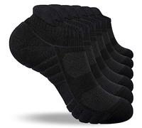 Benirap Mens Tranier Socks Cushioned Running Socks, Anti-Blister Cotton Ankle Sports Sock for Men Women Low Cut Breathable Athletic Sock(6 Pairs)