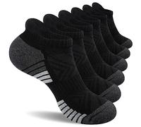 Benirap Mens Tranier Socks Cushioned Running Socks, Anti-Blister Cotton Ankle Sports Sock for Men Women Low Cut Breathable Athletic Sock(6 Pairs)