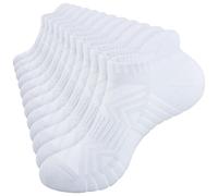 Benirap Running Trainer Socks Athletic Ankle Socks Sport Socks Low Cut Cushioned Anti-Blister Tab for Women Men Hiking Walking Flight Golf Black White Gray (6 Pairs)