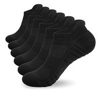 Benirap Trainer Socks Men Women, 6 Pairs Anti Blister Ankle Socks Cushioned Running Socks Breathable Cotton Socks for Waking Hiking Cycling Sports Work