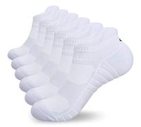 Benirap Trainer Socks Men Women, 6 Pairs Anti Blister Ankle Socks Cushioned Running Socks Breathable Cotton Socks for Waking Hiking Cycling Sports Work