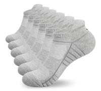 Benirap Trainer Socks Men Women, 6 Pairs Anti Blister Ankle Socks Cushioned Running Socks Breathable Cotton Socks for Waking Hiking Cycling Sports Work