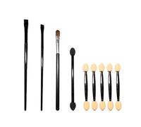 Benixmidart 9Pcs Makeup Brush Set, 1 Eyeliner Brush 1 Eyebrow Brush 7 Eyeshadow Brushes, Professional Makeup Brushes Double Ended Makeup Brushes (A)