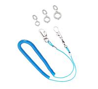Benixmidart Bird Leash, Anti-Bite Bird Harness Retractable Bird Flying Rope with 3Pcs Different Sizes of Bird Foot Rings, Elastic String Training Harness Parrot Flight Rope (Blue, 300CM)