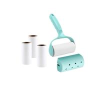 Benixmidart Lint Roller, 200 Sheets / 3 Refills Pet Hair Remover with Plastic Cover, Lint Remover Dog Hair Remover For Couch, Car, Clothes (Blue)