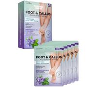 Benjamin Button® 5x Pairs - Luxury Foot Peel Mask | Removes Hard Dead Skin, Calluses & Cracked Heels| Shea Butter, Lavender & Mint | Exfoliating Treatment, Smooth Feet | Foot Spa, Moisturising Socks