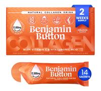 Benjamin Button Liquid Marine Collagen 12, 000mg + Vitamin C (Orange Flavour) 14 Sachets in Orange Benjamin Button Orange