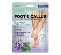 Benjamin Button® Luxury Foot Peel Mask - 1x Pair | Removes Hard Dead Skin, Calluses & Cracked Heels| Shea Butter, Lavender & Mint | Exfoliating Treatment, Smooth Feet | Foot Spa, Moisturising Socks