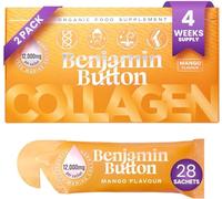 Liquid Marine Collagen 12,000mg + Vitamin C (Mango Flavour) 28 Sachets Benjamin Button Yellow One Size