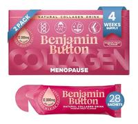 Benjamin Button Menopause Liquid Collagen 12,000mg, Collagen Peptide Sachets with Red Clover, Maca, Reishi, Vitamins C D3 K2, Biotin & Zinc for Hair, Skin & Joints. Passionfruit, 28x Sachets