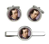 Benjamin Disraeli Cufflinks and Tie Clip Set