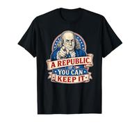 Benjamin Franklin A Republic If You Can Keep It Value Graphic T-Shirt