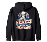 Benjamin Franklin A Republic If You Can Keep It Zip Hoodie